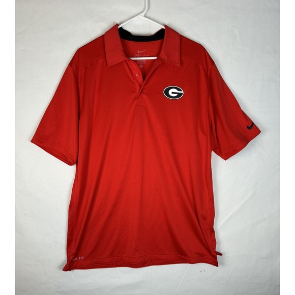 Nike Other - Nike UGA Georgia Bulldogs Golf Polo Shirt Mens Large Red Short Sleeve Dri-Fit